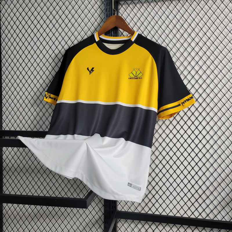 CAMISA DO CRISCIUMA 24/25 BRANCO, AMARELO E PRETO