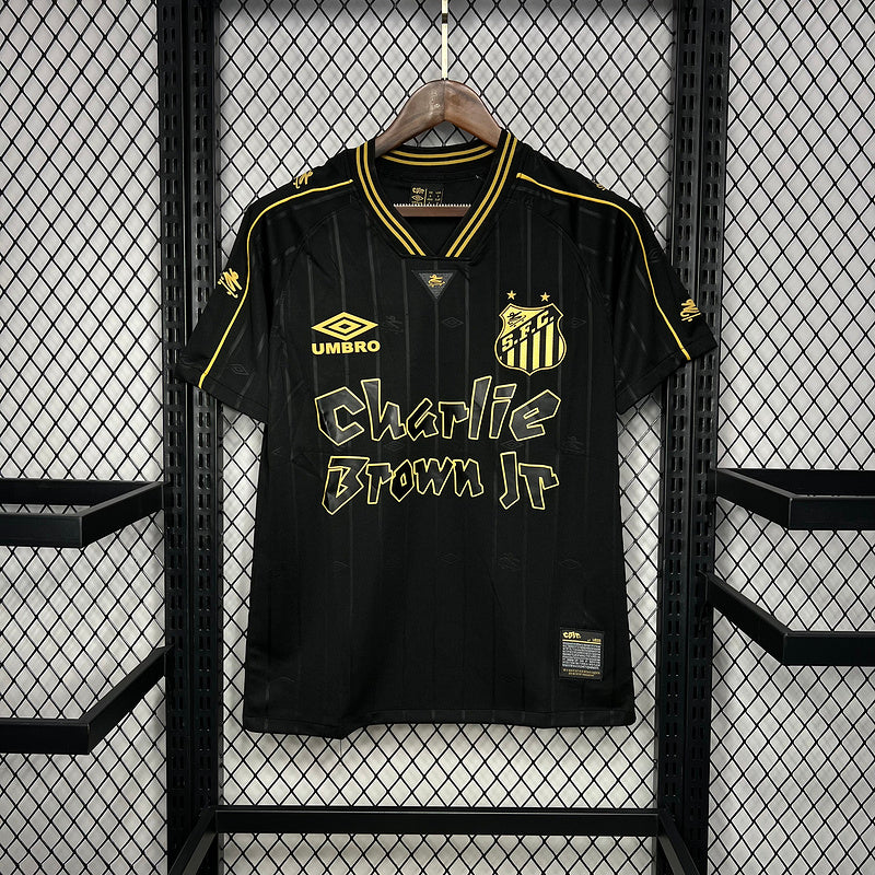 CAMISA DO SANTOS 24/25 PRETO EDIÇÃO CHARLIE BROWN JR