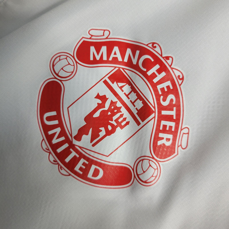 Jaqueta Corta Vento Manchester United 23/24 - Branca - FUT REAL