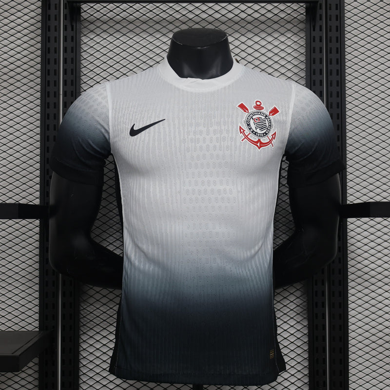 CAMISA VERSÃO PLAYER DO CORINTHIANS 24/25 PRETO E BRANCO